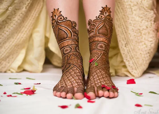 “Foot mehndi design created by professional mehandi artist”