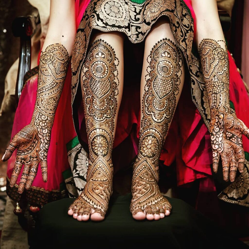 “Foot mehndi design created by professional mehandi artist”